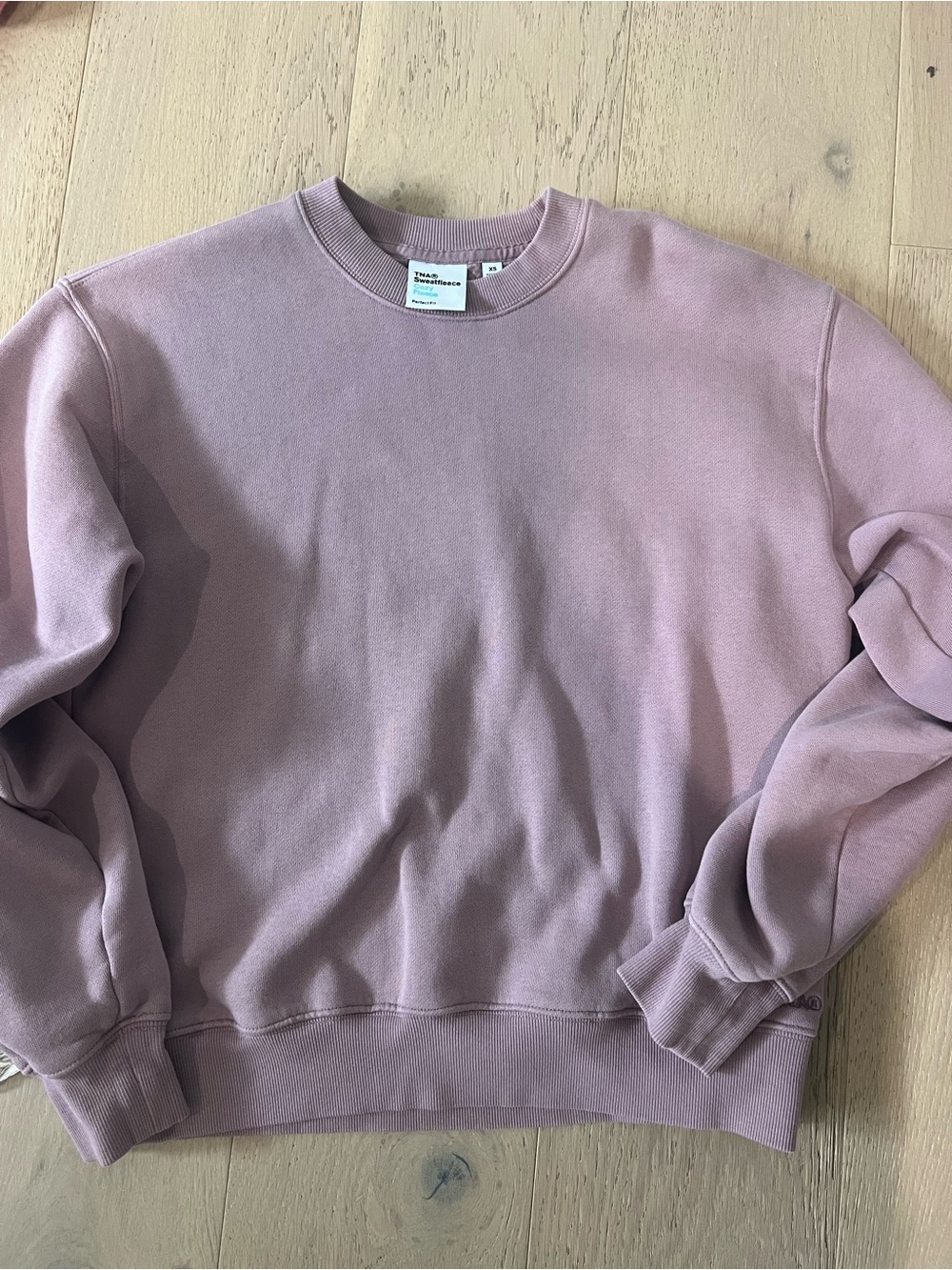 TNA Cozy Sweatfleece Crewneck in Dusty Mauve